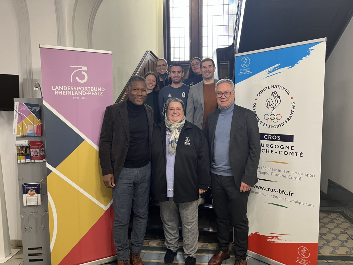 französische Delegation Gruppenbild der französischen Delegation mit der LSB-Vertretung.